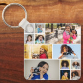 デザイン独自の12フォトコラージュ キーホルダー (正面)