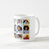 デザイン独自の12フォトコラージュ コーヒーマグカップ (正面右)