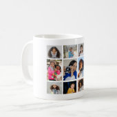 デザイン独自の12フォトコラージュ コーヒーマグカップ (正面左)