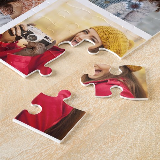 デザイン独自の12フォトコラージュ ジグソーパズル (側面)