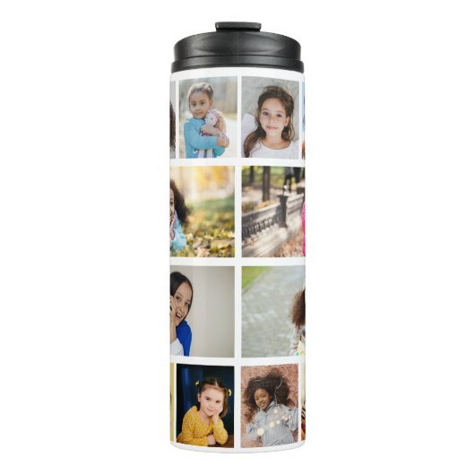 デザイン独自の12フォトコラージュ タンブラー (正面)