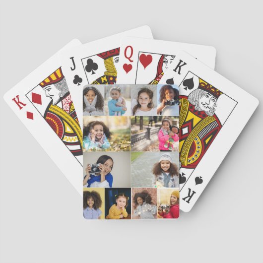 デザイン独自の12フォトコラージュ トランプ (裏面)