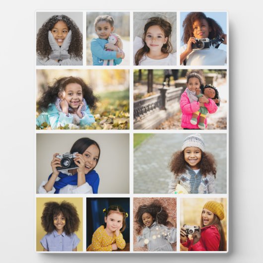 デザイン独自の12フォトコラージュ フォトプラーク (正面)