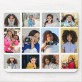 デザイン独自の12フォトコラージュ マウスパッド (正面)