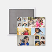 デザイン独自の12フォトコラージュ マグネット (正面/裏面)