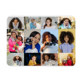 デザイン独自の12フォトコラージュ マグネット