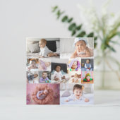 デザイン独自の13フォトコラージュ サンキューカード (スタンド正面)