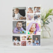デザイン独自の13フォトコラージュ サンキューカード (スタンド正面)