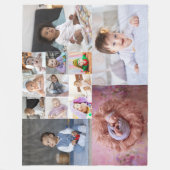 デザイン独自の13フォトコラージュ フリースブランケット (正面)