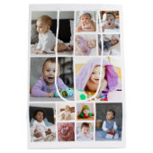 デザイン独自の13フォトコラージュ ミディアムペーパーバッグ (裏面)