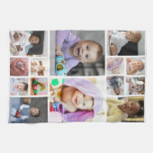 デザイン独自の14フォトコラージュ キッチンタオル (横)
