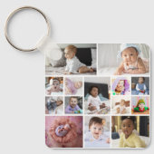 デザイン独自の14フォトコラージュ キーホルダー (正面)