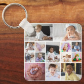 デザイン独自の14フォトコラージュ キーホルダー (正面)