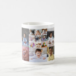 デザイン独自の14フォトコラージュ コーヒーマグカップ