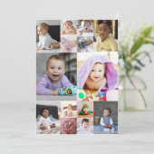 デザイン独自の14フォトコラージュ サンキューカード (スタンド正面)