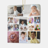 デザイン独自の14フォトコラージュ セラミックオーナメント (左)