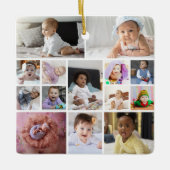 デザイン独自の14フォトコラージュ セラミックオーナメント (正面)