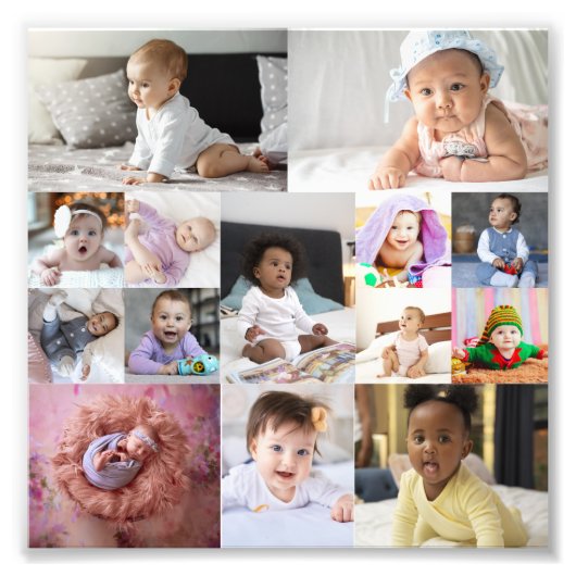 デザイン独自の14フォトコラージュ フォトプリント            (正面)