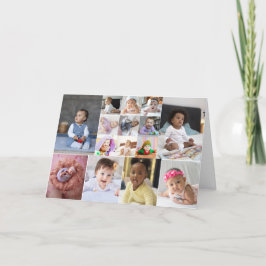 デザイン独自の15フォトコラージュ サンキューカード