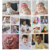 デザイン独自の15フォトコラージュ シャワーカーテン (正面)