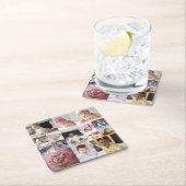 デザイン独自の15フォトコラージュ スクエアペーパーコースター (インサイチュ)