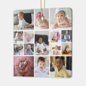 デザイン独自の15フォトコラージュ セラミックオーナメント (左)