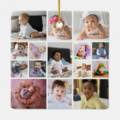 デザイン独自の15フォトコラージュ セラミックオーナメント (裏面)