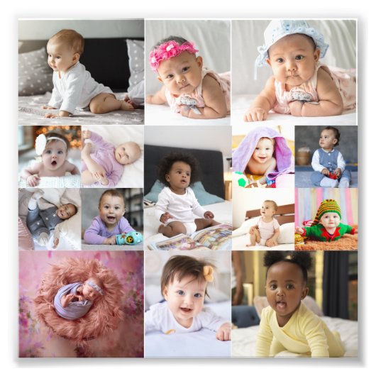 デザイン独自の15フォトコラージュ フォトプリント            (正面)