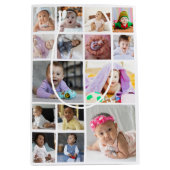 デザイン独自の15フォトコラージュ ミディアムペーパーバッグ (正面)