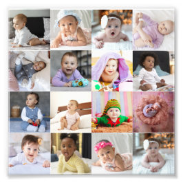 デザイン独自の16フォトコラージュ フォトプリント           