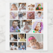 デザイン独自の16フォトコラージュ ワインラベル (シングルラベル)