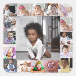 デザイン独自の17フォトコラージュ スクエアシール