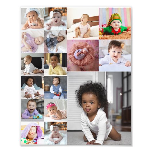 デザイン独自の17フォトコラージュ フォトプリント            (正面)