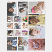 デザイン独自の17フォトコラージュ フリースブランケット (正面)