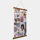 デザイン独自の17フォトコラージュ 吊り下げ型タペストリー (傾斜あり)