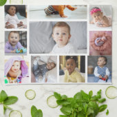 デザイン独自の19フォトコラージュ キッチンタオル (折り畳み)