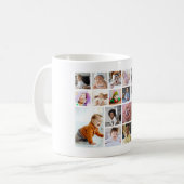 デザイン独自の19フォトコラージュ コーヒーマグカップ (正面左)
