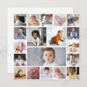 デザイン独自の19フォトコラージュ サンキューカード (正面/裏面)