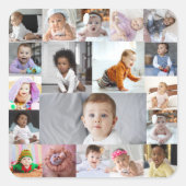 デザイン独自の19フォトコラージュ スクエアシール (正面)