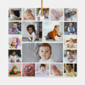 デザイン独自の19フォトコラージュ セラミックオーナメント (裏面)