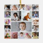デザイン独自の19フォトコラージュ セラミックオーナメント (正面)
