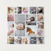 デザイン独自の19フォトコラージュ タペストリー (正面(横))