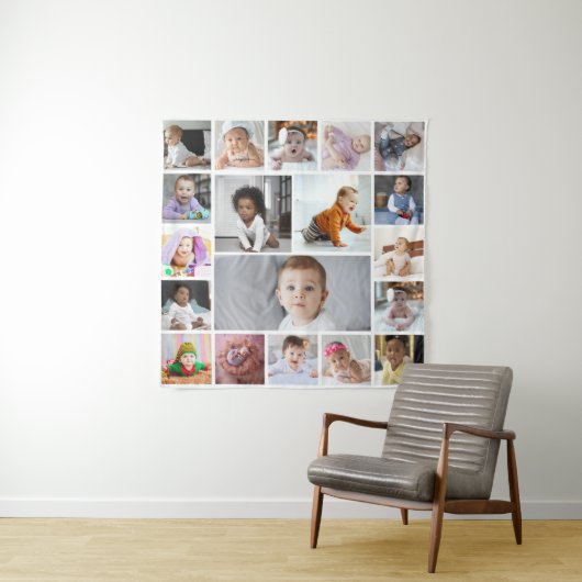 デザイン独自の19フォトコラージュ タペストリー (インサイチュ)