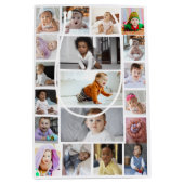 デザイン独自の19フォトコラージュ ミディアムペーパーバッグ (正面)