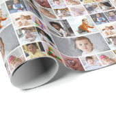 デザイン独自の19フォトコラージュ ラッピングペーパー (ロールコーナー)
