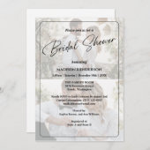 デザイン独自の2フォトコラージュブライダルシャワー 招待状 (正面/裏面)