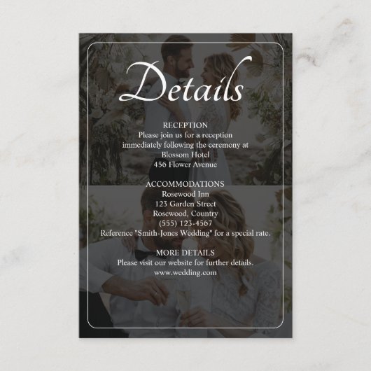 デザイン独自の2フォトコラージュ結婚ズ エンクロージャーカード (正面)