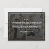 デザイン独自の2フォトコラージュ結婚ズ サンキューカード (裏面)