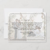 デザイン独自の2フォトコラージュ結婚ズ サンキューカード (裏面)