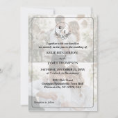 デザイン独自の2フォトコラージュ結婚ズ 招待状 (正面)